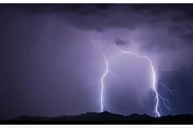 The stormy weather comes after days of hot and dry weather.