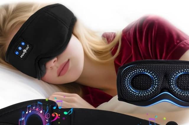 The MUSICOZY sleep mask combines blackout coverage with Bluetooth audio, now reduced to £20.79 in Amazon’s latest deal
