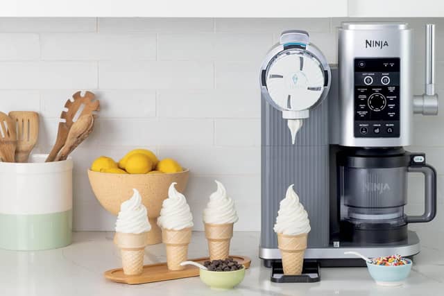 The Ninja CREAMi Scoop and Swirl can make soft serve, scoopable ice cream, gelato, sorbet and milkshakes