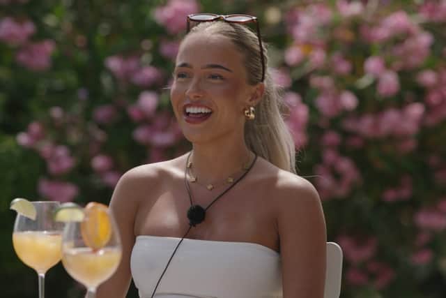 Ellie on Love Island.