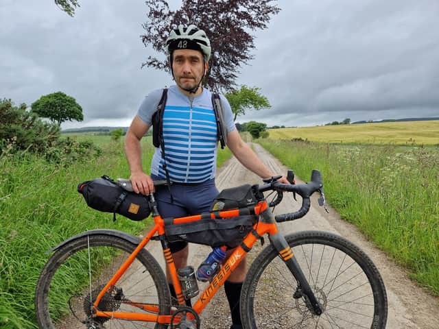 Markus Stitz on one of the routes west of Alyth
