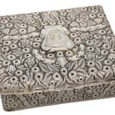 Edwardian silver jewellery box crafted in Chester in 1908