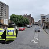 A police incident at Cables Wynd House in Leith has resulted in the closure of Henderson Street and diverted bus routes.