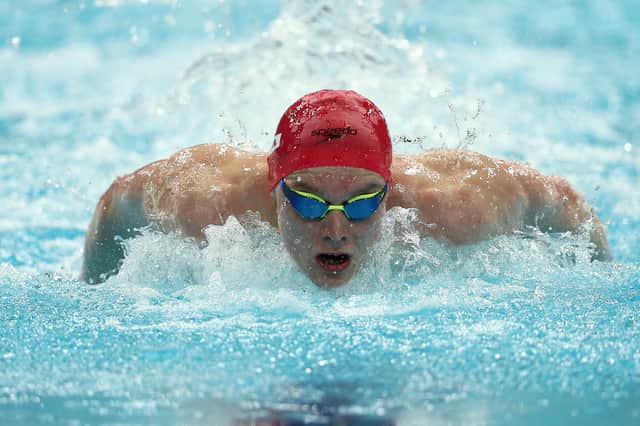 Duncan Scott of University of Stirling competes in the men's 200m individual medley final at the Aquatics GB Swimming Championships at London Aquatics Centre.