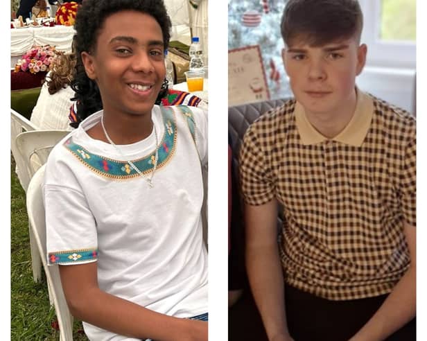 Amen Teklay (left) and Kayden Moy (right) both died within months of each other in separate incidents involving bladed weapons.