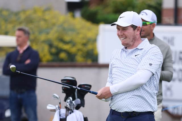 Bob  MacIntyre pictured during a practice round prior to the Genesis Scottish Open at The Renaissance Club 