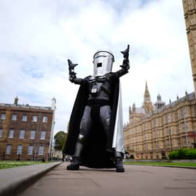 Count Binface outside Westminster