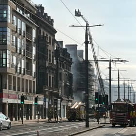 Firefighters in Princes Street