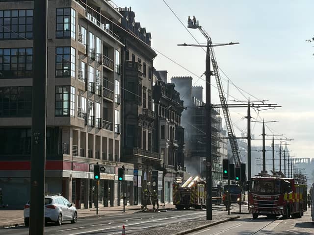 Firefighters in Princes Street