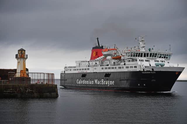 The Caledonian Isles vessel sales into Ardrossan Harbour
