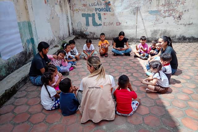 In Caracas, DEC charity World Vision is supporting more than 60 children who are staying in a temporary shelter