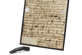 A wooden finger belonging to Lady Jane Gordon, sold for almost £9,000. 