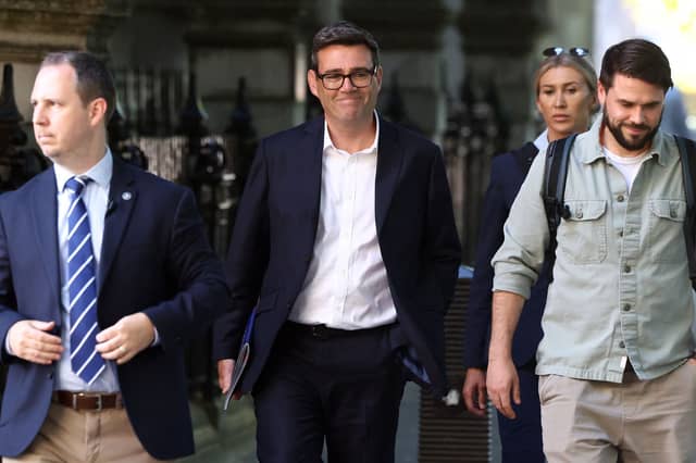 Andy Burnham, arrives at Millbank studios in Westminster, London, earlier this month