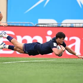 Scrum-half Hamish MacArthur scored Scotland's fourth try out of seven