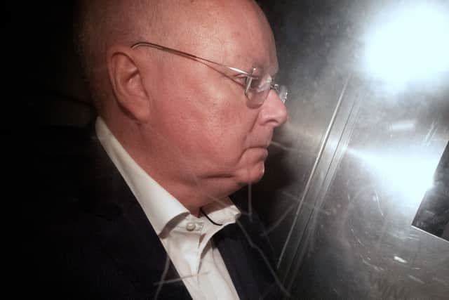 Former SNP chief executive Peter Murrell leaving in a prison van from the High Court in Edinburgh