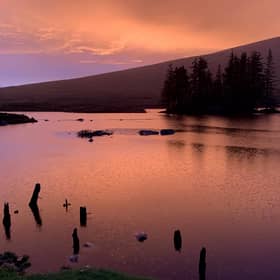 Loch Ossian at sunset