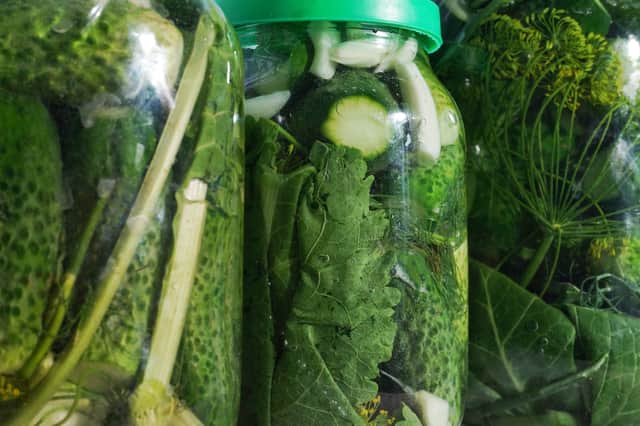 Jars of pickles