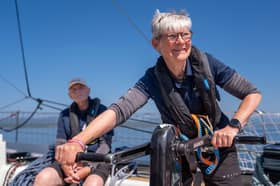 Sue Smith, from Team Scotland, onboard the Team Qingdao yacht in Oban after Leg 8 of the Clipper Round the World Yacht Race, a record-breaking 40,000 nautical mile race around the world on a 70-foot ocean racing yacht. PIC: Jane Barlow/PA
