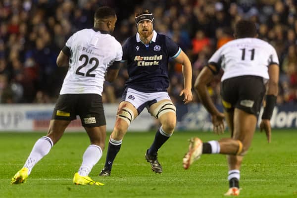 Scotland's Gregor Brown in action the last time they faced Fiji (Pic: SNS)