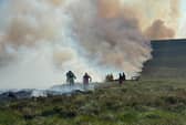 Firefighters in Cairngorms National Park  PIC: RSPB/PA Wire