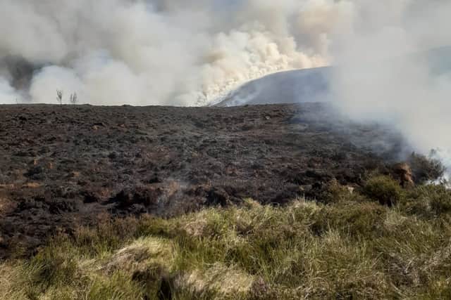 The wildfire which started near Ryvoan Bothy is ongoing