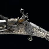 One of two rare Jacobite era pistols representing a "tumultuous" period of Scottish history which are to be reunited for the first time in more than 30 years in a new exhibition, Tartan & Turmoil: The Angus Jacobite Story, in Montrose