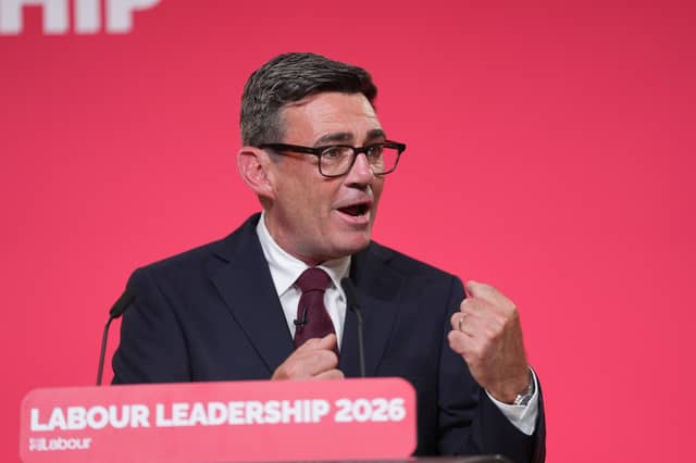 Andy Burnham during his acceptance speech