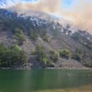 Those assisting with the wildfire said they are still trying to contain it 