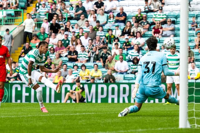 Camilo Duran was on the scoresheet against for Celtic for the second game in succession. Cr: SNS Group.