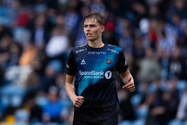 Tromso's Jens Hjerto Dahl in action