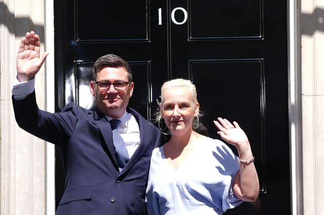New Prime Minister Andy Burnham and wife Marie-France van Heel