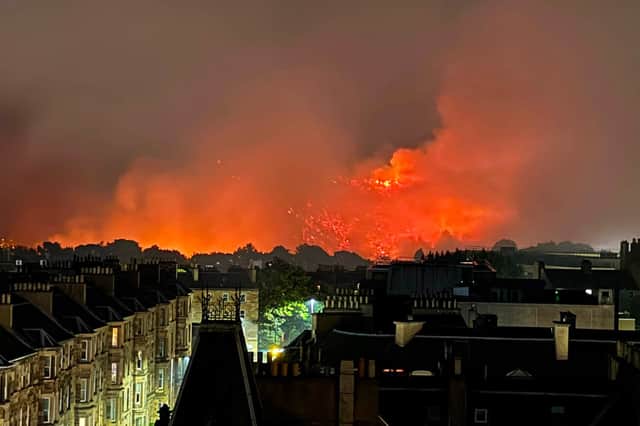 One resident captured the blaze from the rooftop of Summerhall