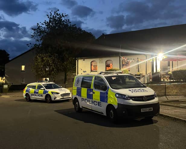 A local pub was cordoned off amid the incident 