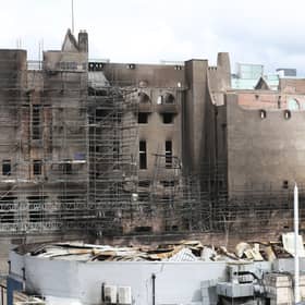 The Glasgow School of Art's historic Mackintosh Building was ravaged by fire in 2018, having been hit by a previous blaze four years earlier. Picture: PA