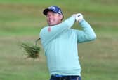 Padraig Harrington pictured playing out of thick rough in the 2022 Senior Open on the King’s Course at Gleneagles