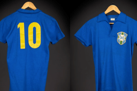 The shirt worn by Pele during the 1958 World Cup final sold for £3.6m at a Sotheby's auction in New York