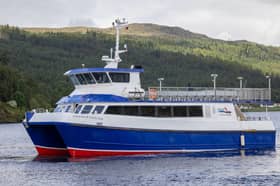The new vessel during a test outing on the loch
