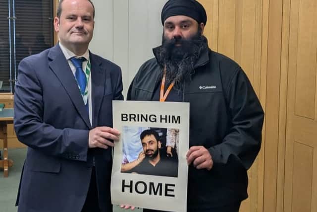 West Dumbartonshire MP Douglas McAllister and Mr Johal’s brother, Gurpreet Singh Johal, welcomed the development. Picture: Reprieve/PA