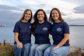 The Saltire Tides team, from left, Jenna Volpert, Ellen Clark and Lauren Wilde-Arnold