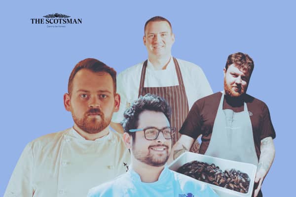 The four Scottish chefs in the final for this year's Scotland Food & Drink and HIT Scotland Legacy Scholarship Award.