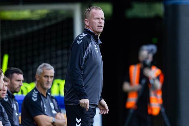 Wouter Vrancken watched his Hearts team play a friendly against Raith Rovers.