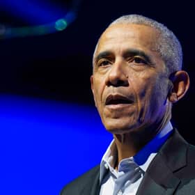 Former US president Barack Obama spoke at the Hydro in Glasgow (Erin Hooley/PA)
