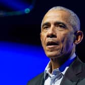 Former US president Barack Obama spoke at the Hydro in Glasgow (Erin Hooley/PA)