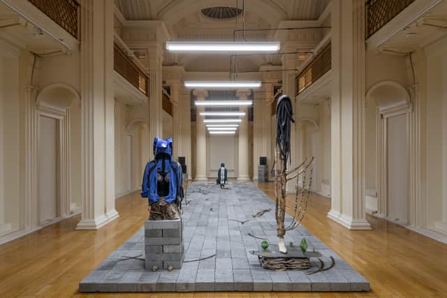 Installation view of Feelings by Anne Hardy at the Talbot Rice Gallery, Edinburgh