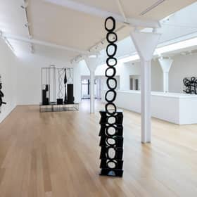 Installation view of the Eva Rothschild exhibition at the Fruitmarket in Edinburgh