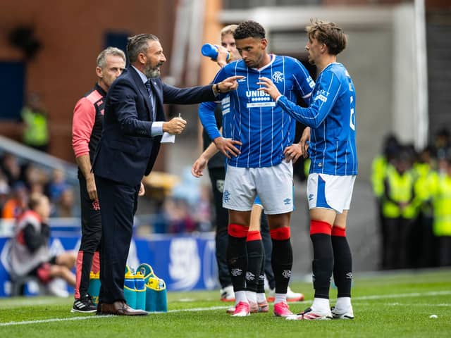 Rangers manager Derek McInnes has decisions to make over his starting XI as he takes charge of his first league game against Dundee United on Friday night. Cr: SNS Group.