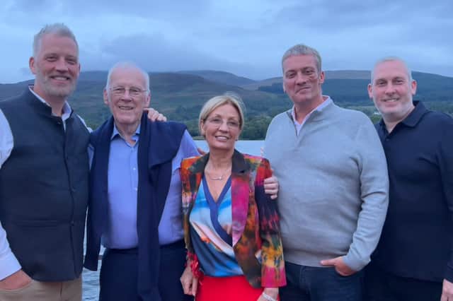 Sir Ian Wood, pictured with his immediate family.