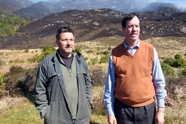 Paolo Berardelli, left, next to MP Angus MacDonald with whom he has raised concerns about fires started by coal-powered locomotives