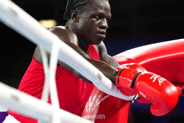 Aziz Abdul, the grandson of Idi Amin, was disqualified after head-butting his opponent.