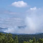 Clouds of smoke fill the air as a wildfire burns near Rothiemurchus in the Cairngorms National Park (Picture: Jane Barlow)